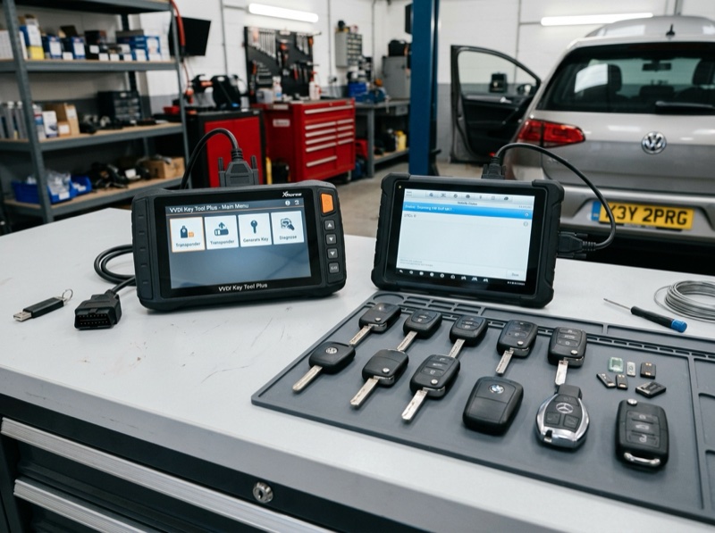 Equipamento de programação e chaves codificadas de carro